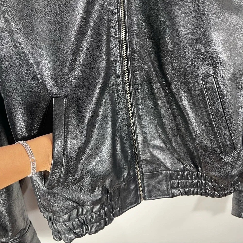 Oakwood Classic Leather Moto Fitted Men’s Jacket Size M Color Black